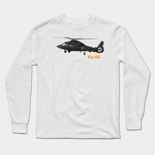 Ka-60 Black Russian Helicopter Long Sleeve T-Shirt